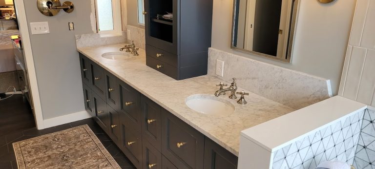 Straightline bathroom countertop installation 4