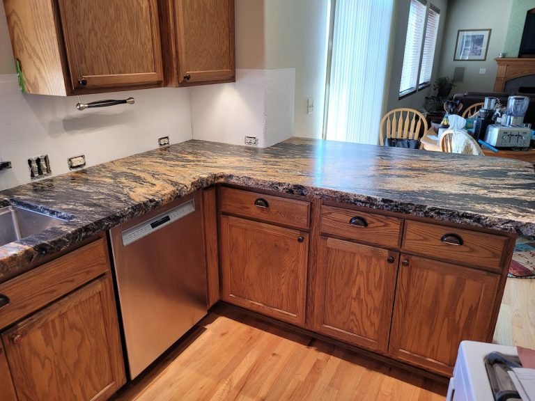 Straightline kitchen countertop installation 2