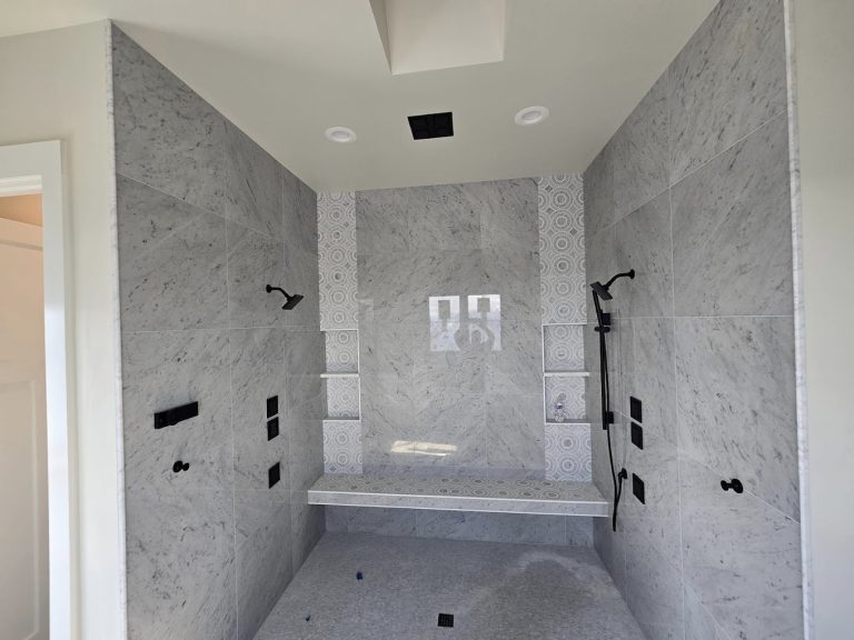 shower marble installation
